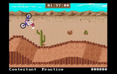 Auf dem Bild ist die BMX-Disziplin aus dem Spiel California Games zu sehen.