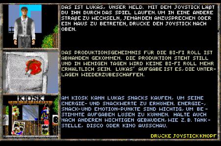 Der Infobildschirm des Spiels, welcher den Spieler über das Ziel aufklärt.