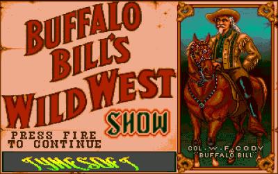 Der wirklich schöne Startbildschirm von Buffalo Bill's Wild West Show