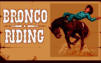 Der Startbildschirm vom Bronco Riding.