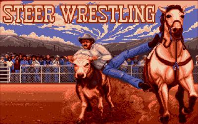 Der Startbildschirm vom Steer Wrestling.