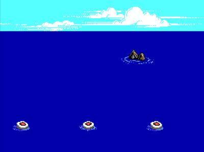 Beim Drachenflug müssen wir mit Wasserballons diese drei Zielscheiben treffen. Je höher wir dabei sind, desto mehr Punkte gibt es.