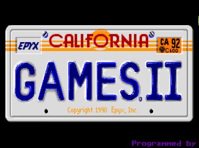 Der Logobildschirm des Spiels California Games 2