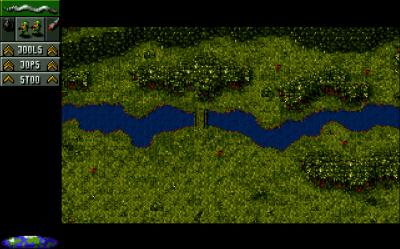 Das Spiel lässt sich komplett mit der Maus bedienen und bietet auch eine Übersichtskarte, welche grob das Gebiet anzeigt.