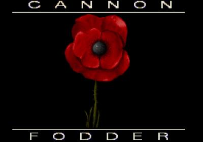Der Startbildschirm des Spiels Cannon Fodder