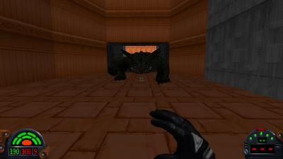 Diesen Kel-Drachen dürfen wir nur im Nahkampf angreifen, da wir keine Waffen haben.