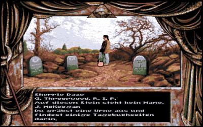 Auf dem Friedhof findet der interessierte Spieler einige Grabsteine mit Inschrift. Auch von einem gewissen G. Threepwood, irgendwas klingelt da bei diesem Namen.