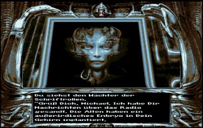 Der Wächter der Schriftrollen hilft uns in der Alienwelt mit vielen Informationen.