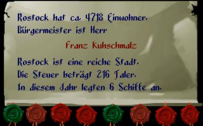 Zu jeder der Städte können wir Informationen wie Einwohnerzahl, aktuellen Bürgermeister und weiteren Informationen zur Stadt abrufen.