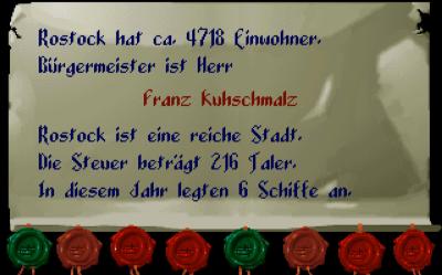 Zu jeder der Städte können wir Informationen wie Einwohnerzahl, aktuellen Bürgermeister und weiteren Informationen zur Stadt abrufen.