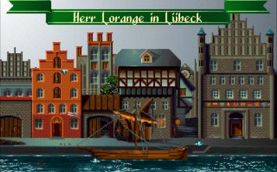 Hier Lübeck. Die Schiffe im Vordergrund liegen zur Zeit im Hafen.