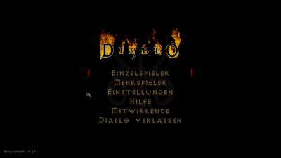 Startbildschirm von Diablo