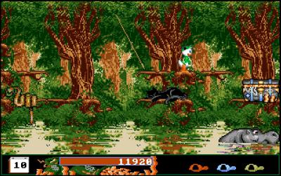 Im Dschungel hüpfen und gehen wir zum Ziel. Den Panter lassen wir am besten in Ruhe schlafen.