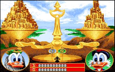 Am Ende wird die Ente fett oder so. Zum Abschluss wird das gewonnene Vermögen gewogen und so entschieden, welche Ente das Abenteuer gewonnen hat.