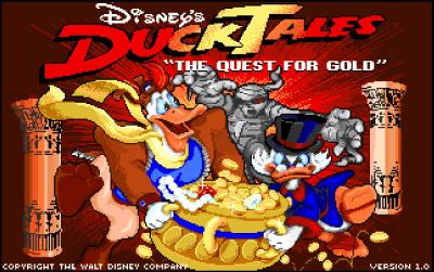 Startbildschirm von Duck Tales - Quest for Gold