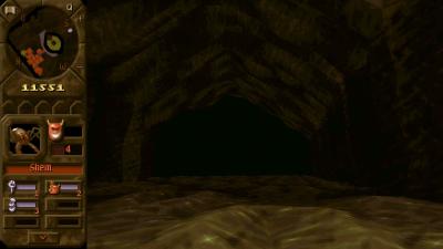 Die Ego-Ansicht erlaubt uns, den Dungeon durch die Augen unserer Monster zu sehen und zum Beispiel selbst die Gegend zu erkunden.