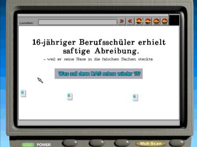 Wir arbeiten an einer Webseite, werden hier aber überrascht.