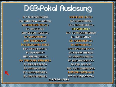 Die Pokalauslosung ist immer spannend. Es gibt, anders beim Fußball, immer ein Hin- und Rückspiel. Gewinnen beide Teams ein Spiel, so gibt es noch ein drittes Spiel.