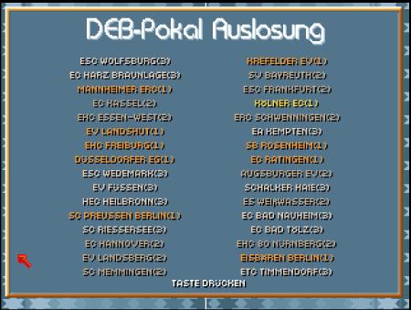 Die Pokalauslosung ist immer spannend. Es gibt, anders beim Fußball, immer ein Hin- und Rückspiel. Gewinnen beide Teams ein Spiel, so gibt es noch ein drittes Spiel.