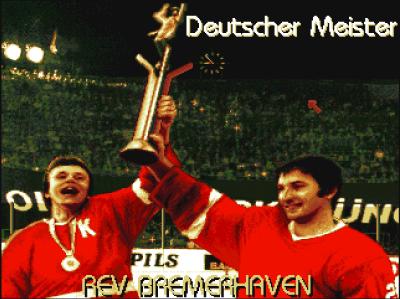Der REV Bremerhaven ist deutscher Meister geworden und spielt dadurch in der nachfolgenden Saison im Europapokal.