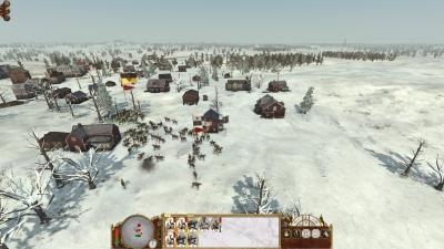 Im Winter treffen hier unsere und die gegnerische Kavallerie aufeinenader.