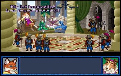 Wir treffen natürlich auch auf Hunde. Auch wenn dieser Prinz sehr seltsam ist.