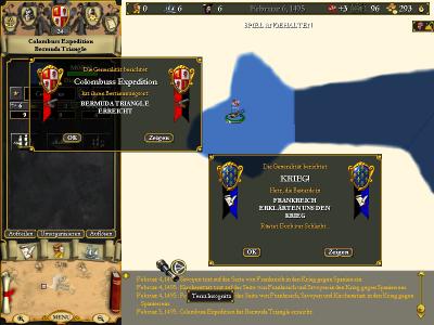 Eigentlich wollten wir nur mal eben friedlich Amerika entdecken. Frankreich hat aber Pläne in Europa.