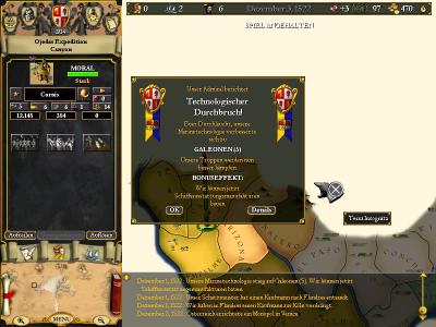 Hin und wieder bringen technologische Durchbrüche neue Gebäude, Spielmechaniken oder Truppen und Schiffe.