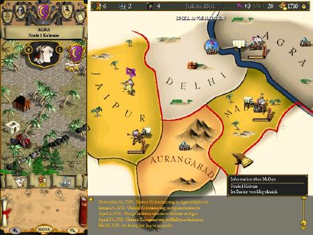 Auch Indien kann entdeckt werden.