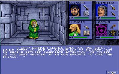 Nicht alle Wesen sind automatisch Gegner. Den Zwergen können wir helfen.