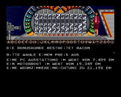 Vor der Bonusrunde dürfen wir uns den Hauptpreis aussuchen.