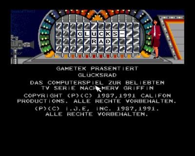 Startbildschirm vom Glücksrad