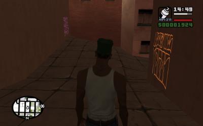 Natürlich dürfen auch Sammelobjekte (wie Gang-Grafittis) in GTA San Andreas nicht fehlen.