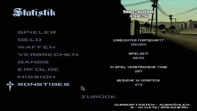 Das finale Ziel: 100% Completion im Spiel - man kann es aber auch mit weniger Prozenten beenden und dabei viel Spaß haben.