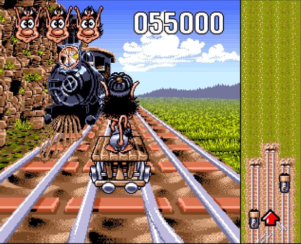 Der klassische und allseits bekannte Draisinen Level von Hugo.