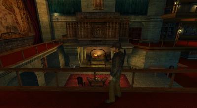 Dafür wartet das Schloss mit einer schönen Bibliothek auf. Mit Kaminfeuer und schönen Sesseln, leider haben wir keine Zeit uns hier auszuruhen.