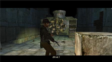 In einer Zwischensequenz fängt einer der Bösewichte an Indiana mit einem Panzer zu verfolgen.