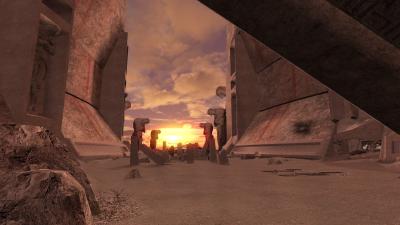 Ein himmlischer Sonnenaufgang im Tal der Sith auf Korriban