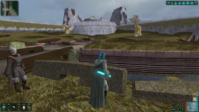 Auf Dantooine vor der wiederhergestellten Jedi Enklave.