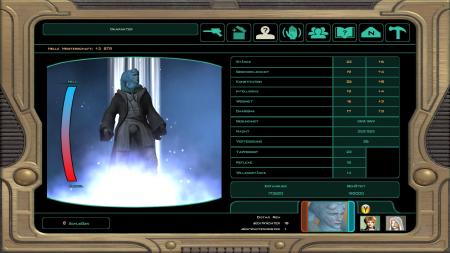 Im Charakterbildschirm ist die Ausrichtung des Charakters leicht zu erkennen..