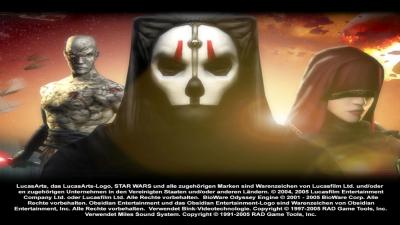 Der Startbildschirm von Knights of the Old Republic 2