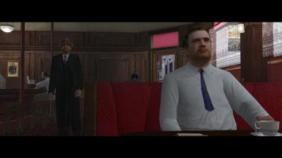 Tommy links fängt direkt zu Beginn an mit dem Detektiv zu reden und seine Geschichte zu erzählen.