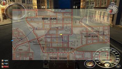 Die Karte der Stadt - als Spieler lernt man die wichtigen Wege schnell auswendig.