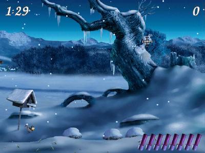 Gleich zu Beginn kann der Spieler sich 250 Punkte sichern (oder auch später), indem das Memmenhuhn abgeschossen wird.