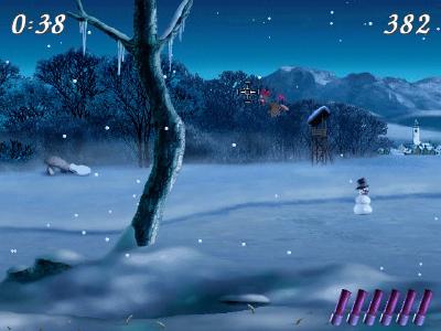 Eigentlich ganz friedlich das Spiel, sieht man vom Töten von Moorhühnern und der Grabschändung und Zerstörung von Eigentum ab.