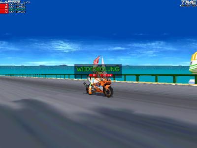 Nach jedem Rennen kann sich der Rennfahrer diese noch einmal in einer Wiederholung anschauen.