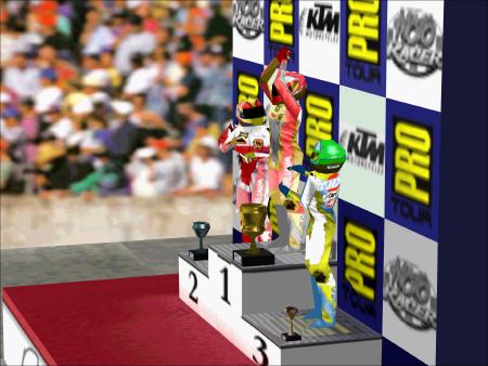 Belegt der Spieler in einem Meisterschaftsrennen einen der ersten drei Plätze kommte im Anschluss die Siegerehrung.