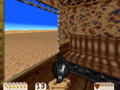 Der Zug, der wohl innovativste Level des Spiels (Outlaws - Classic).