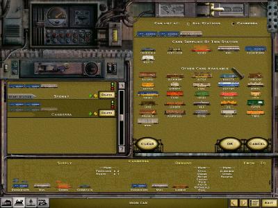 Der Zug und was dieser transportiert, kann der Spieler selbst bestimmen und bis zu sechs Wagen anhängen.