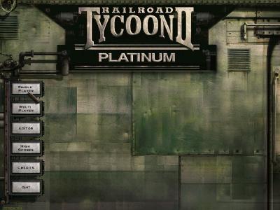 Der Startbildschirm des Spiels Railroad Tycoon 2 von PopTop Software